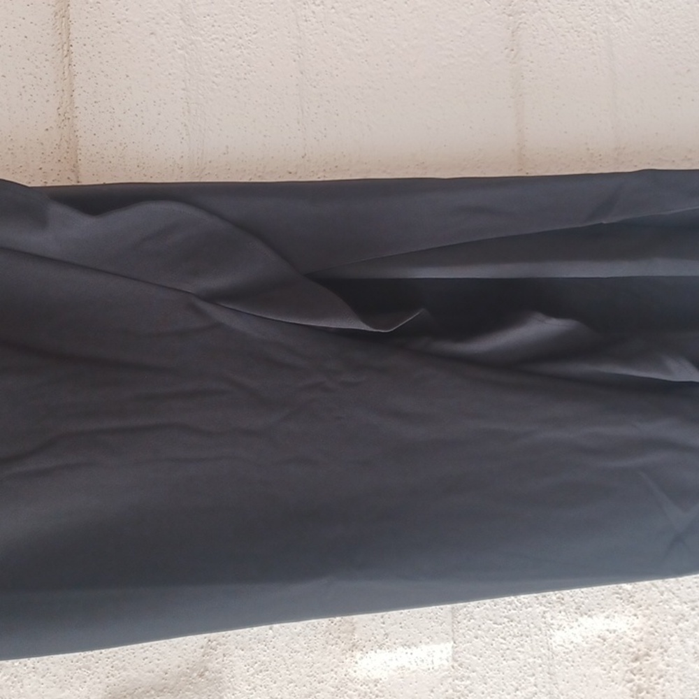 Lulus After Hours Black Strapless Ruffled Maxi Dress Thigh High Side Slit, New - Picture 6 of 16